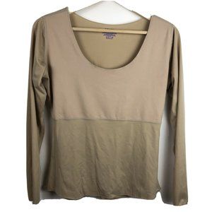 SPANX Long Sleeve Nude/Tan Shaping Top